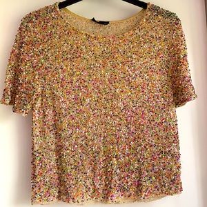 Beautiful colorful fun beaded tee size 2
